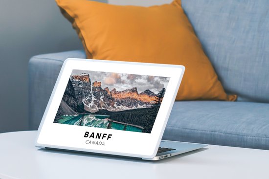 Sticker pour ordinateur portable - 12,3 pouces - Canada - Montagnes - Water