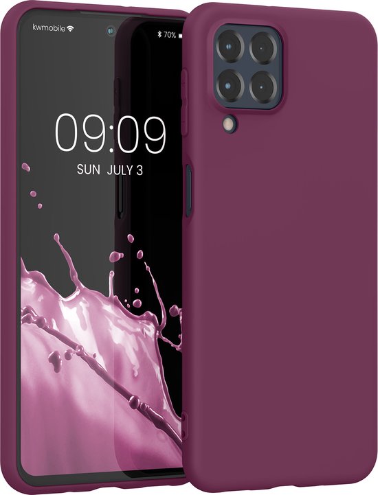 coque kwmobile pour Samsung Galaxy M53 5G - Coque pour smartphone - Coque arrière en violet bordeaux