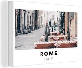 Canvas Schilderij Rome - Italië - Restaurant - 60x40 cm - Wanddecoratie