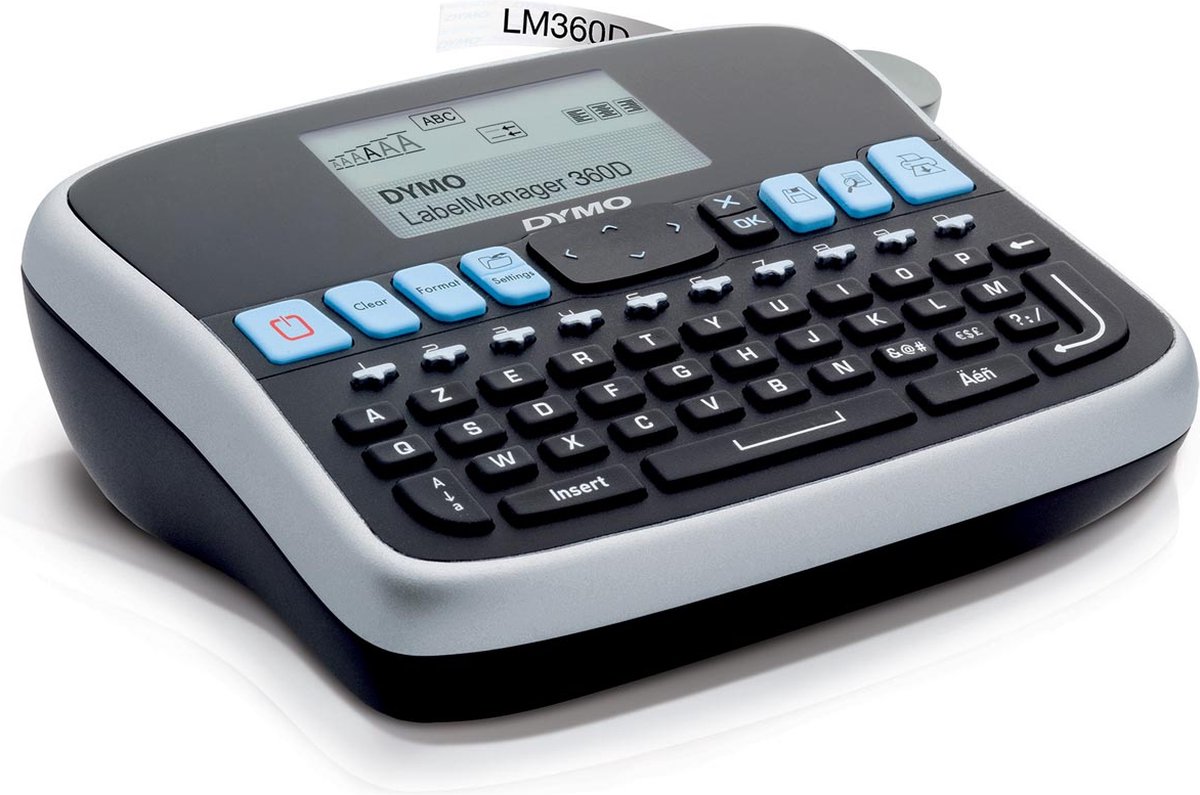 DYMO desktoplabelprinter | LabelManager 360D herlaadbare handheld labelmaker | AZERTY-toetsenbord | Gebruiksvriendelijke, Smart-One-Touch-toetsen en groot scherm | voor organisatie thuis en op kantoor thumbnail 5