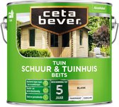 CetaBever Schuur & Tuinhuis Beits - Zijdeglans - Blank - 2,5 liter