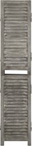 vidaXL - Kamerscherm - met - 3 - panelen - 106,5x166 - cm - massief - hout - grijs