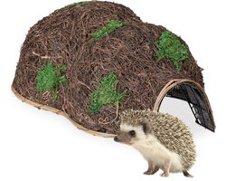 Relaxdays maison pour hérisson igloo - hôtel pour hérisson sans fond - maison pour hérisson naturelle - nichoir pour hérisson