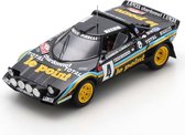 De 1:43 Modelauto van de Lancia Stratos #4 van de MonteCarlo Rally van 1981. De drivers waren B. Darniche en A. Mahe. De fabrikant van het schaalmodel is Spark.Dit model is alleen online beschikbaar.