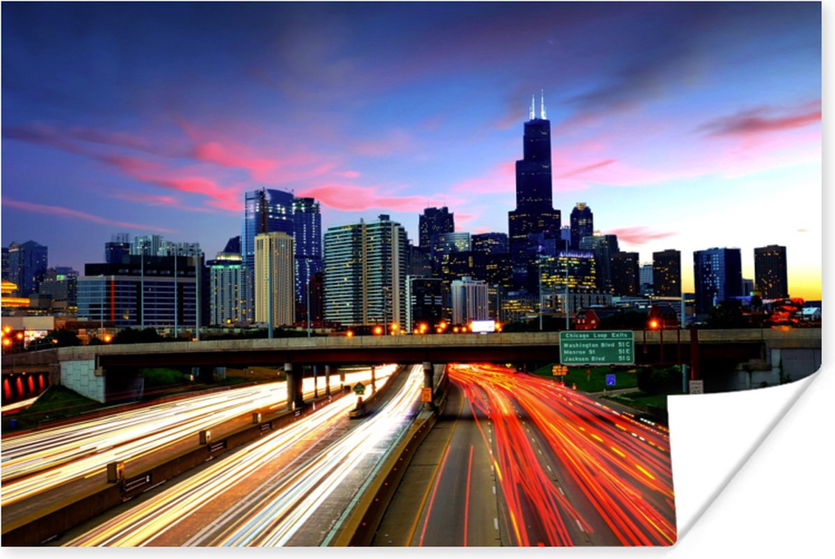 Poster Stad - Verkeer - Stad - USA - 30x20 cm