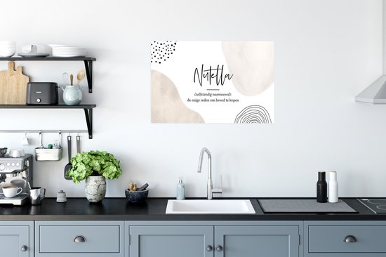 Affiche Nutella - Proverbes - Citations - Définition Nutella - Dictionnaire - 60x40 cm