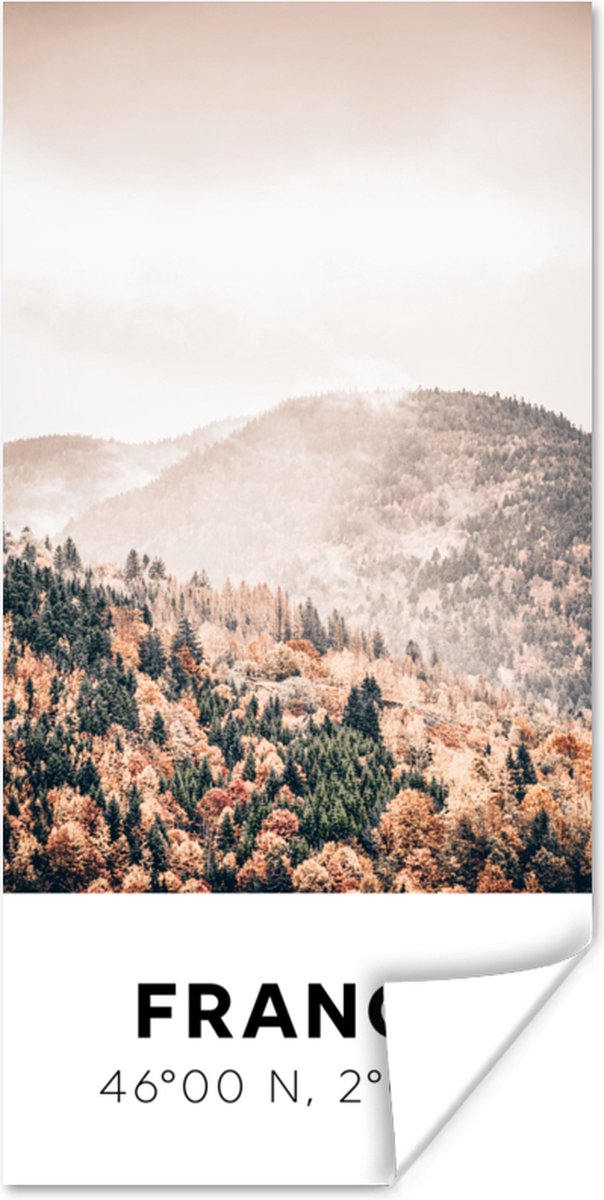 Poster Frankrijk - Herfst - Bergen - 40x80 cm