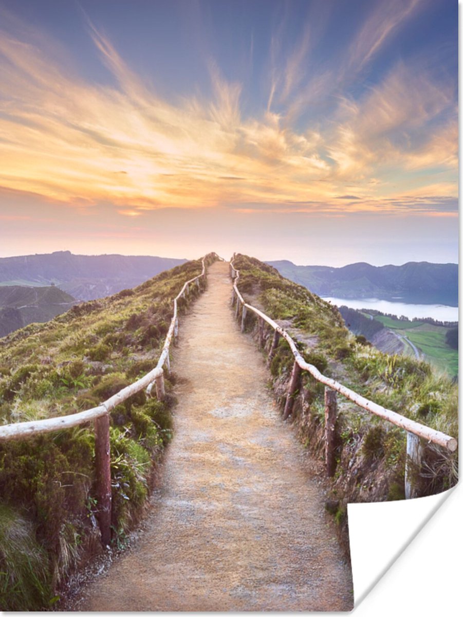 Poster Bergen - Natuur - Pad - 60x80 cm