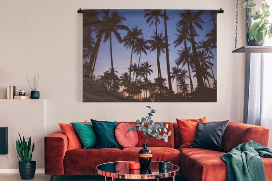 Wandkleed - Wanddoek - Palmboom - Tropisch - Zomer - Lucht - 180x120 cm - Wandtapijt