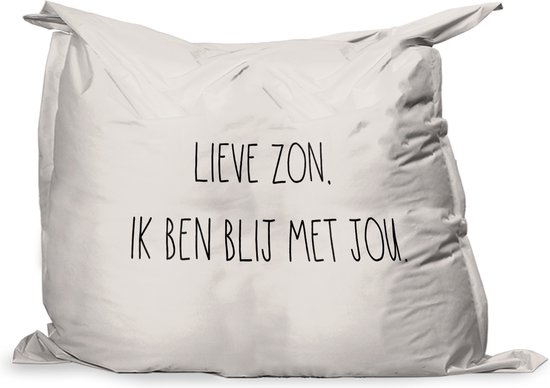 PillowMonkey zitzak - Quotes - Lieve zon, ik ben blij met jou - Tekst