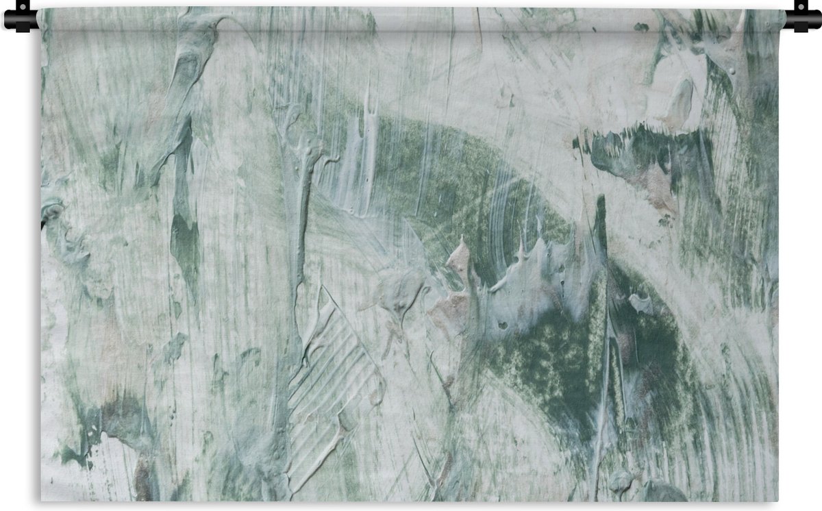 Wandkleed - Wanddoek - Tuindecoratie - Verf - Abstract - 180x120 cm - Wandtapijt