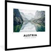 Cadre photo avec affiche - Autriche - Lac - Montagnes - 40x40 cm - Cadre pour affiche