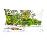 Coussins décoratifs - Oreillers Salon - 60x40 cm - Palmiers - Plage - Été - Tropical