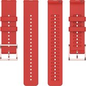 Siliconen bandje - geschikt voor Huawei Watch GT / GT Runner / GT2 46 mm / GT 2E / GT 3 46 mm / GT 3 Pro 46 mm / GT 4 46 mm / Watch 3 / Watch 3 Pro / Watch 4 / Watch 4 Pro - rood