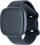 Bandje Voor Fitbit Versa 3 / Sense Sport Band - Zwart - Maat: ML - Horlogebandje, Armband