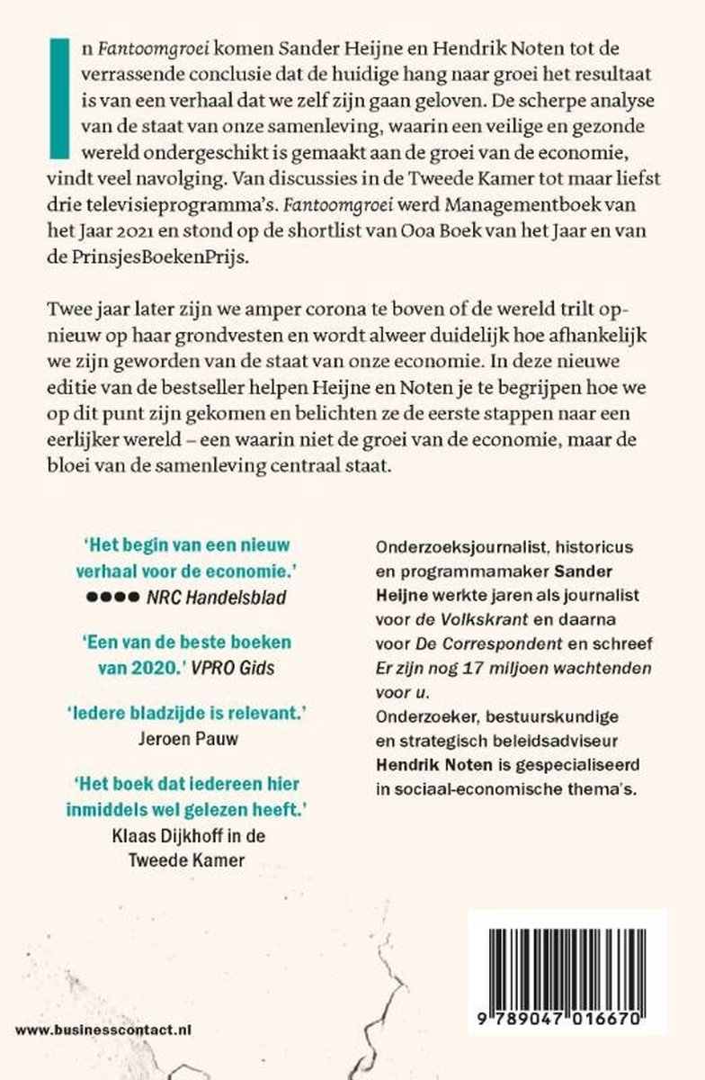 Fantoomgroei - back cover