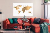 Wereldkaart Goud Stippen poster | Wereldkaart Poster 120x90 cm