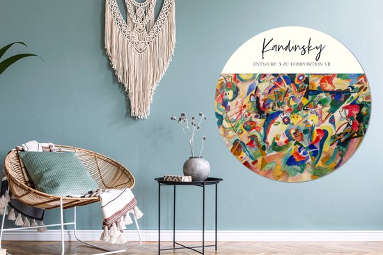 Wandcirkel Oude Meesters - Wanddecoratie Rond - Kunststof - ⌀ 120 - Schilderij - Kandinsky - Oude meesters