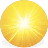 WallCircle - Wandcirkel ⌀ 60 - Een illustratie van een felle zon - Ronde schilderijen woonkamer - Wandbord rond - Muurdecoratie cirkel - Kamer decoratie binnen - Wanddecoratie muurcirkel - Woonaccessoires