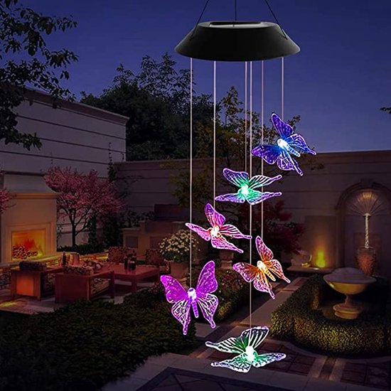 Carillons éoliens solaires carillons oiseaux - Lampe décorative jardin -  Décorations