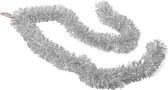 Kerstboom folie slingers/lametta guirlandes van 180 x 7 cm in de kleur glitter zilver