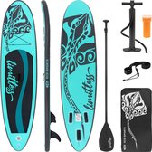 Bol.com Opblaasbare Stand Up Paddle Board Limitless 308x78x10 cm Turquoise PVC aanbieding