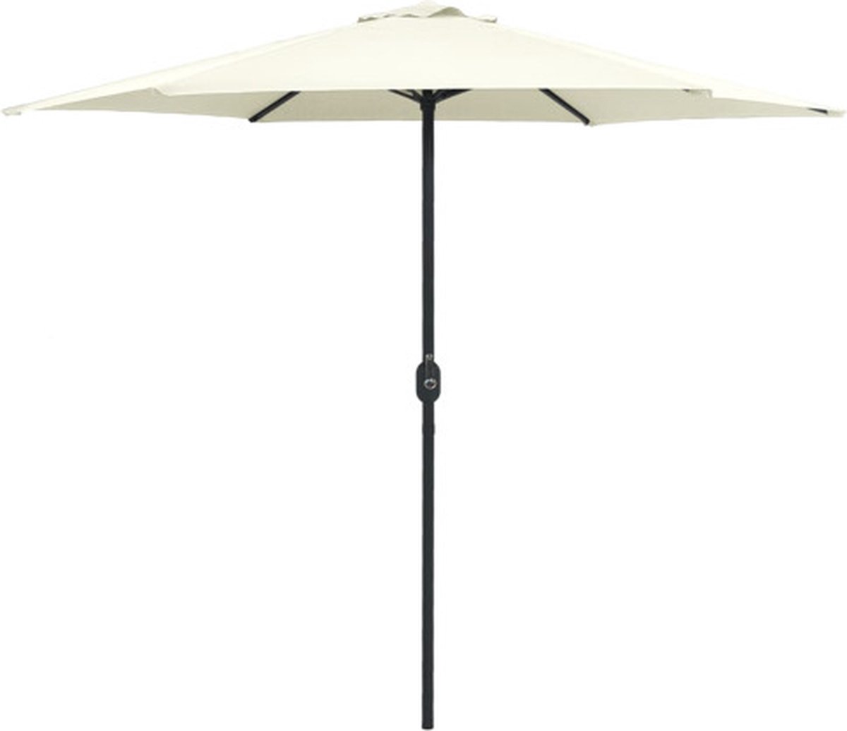 vidaXL - Parasol - met - aluminium - paal - 270x246 - cm - zandwit