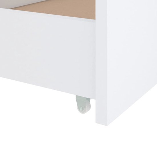 vidaXL Cadre de lit avec tiroirs Blanc Pin massif 90 x 200 cm