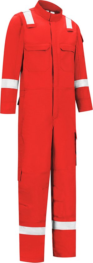 Dapro Roughneck Multinorm 98% Katoen Overall - Maat 58 - Rood - Vlamvertragend , antistatisch , vlamboog en lasnorm