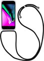 iPhone 8 Hoesje Siliconen Met Koord Shock Proof Case Hoes Transparant - iPhone 8 Hoesje Koord Cover - Transparant