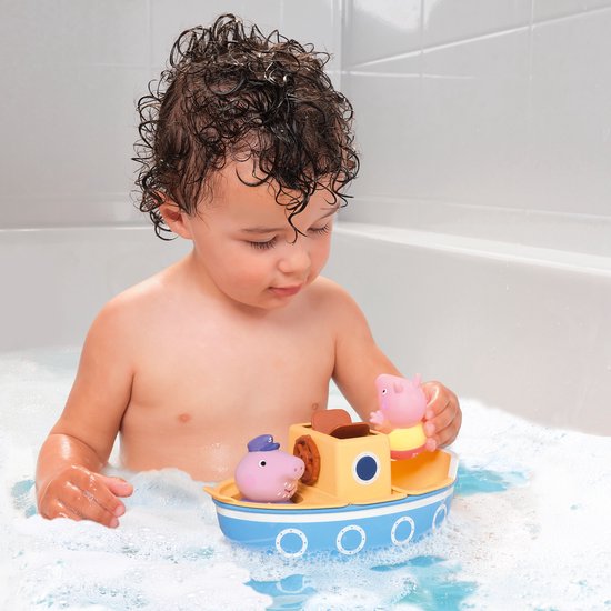 Peppa Pig - Opa Pig Spetter & Schenk Boot - Badspeelgoed van Tomy — afbeelding 4