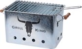 MikaMax - Grill King Houtskool BBQ - RVS - Inclusief Verwijderbare aslade & Inklapbare handvaten