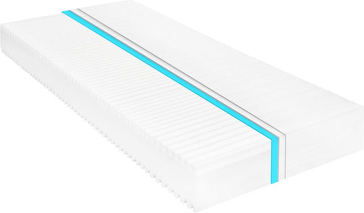 vidaXL - Matras - 7 - Zone - 16 - cm - PU-schuim - H2 - H3 - 140x200 - cm