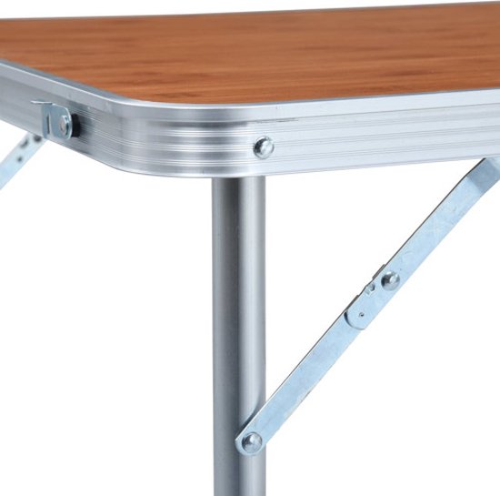 vidaXL - Campingtafel - inklapbaar - 120x60 - cm - aluminium van Vidaxl — afbeelding 5
