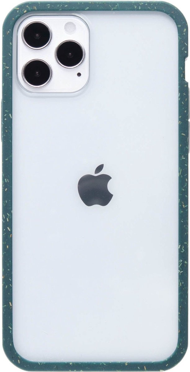 Pela Clear Eco-Friendly Flaxstic hoesje voor iPhone 12 en iPhone 12 Pro - groen