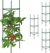 Relaxdays support pour plantes grimpantes - lot de 4 - support pour plantes grimpantes - support pour tomates 90 cm