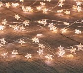Set de 4 x lumières de Noël cascade lumières avec minuterie 40 lumières étoiles blanc chaud - Pour une utilisation en intérieur