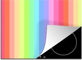 KitchenYeah® Inductie beschermer 71x52 cm - Regenboog - Patronen - Pastel - Kookplaataccessoires - Afdekplaat voor kookplaat - Inductiebeschermer - Inductiemat - Inductieplaat mat