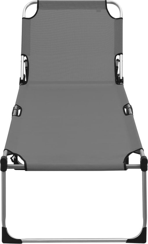 O'DADDY Opvouwbaar Ligbed met Hoofdsteun - 183x60x39 cm - Grijs | Leen Bakker