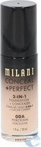 Milani - Conceal + Perfect - 2 in1 - Foundation & Concealer - 00A - Porcelain - 30 ml