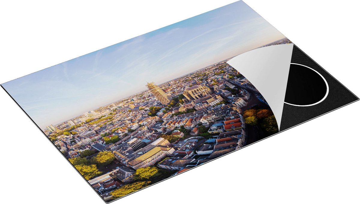 Chefcare Inductie Beschermer Utrecht vanuit de Lucht - 75x52 cm - Afdekplaat Inductie - Kookplaat Beschermer - Inductie Mat