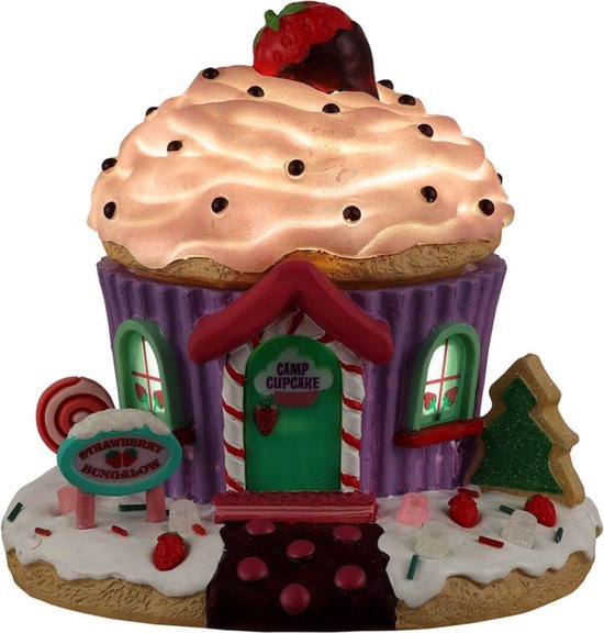 Lemax - Strawberry Bungalow, B/o (3v) - Kersthuisjes & Kerstdorpen