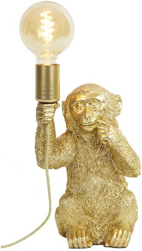 Light & Living Tafellamp Monkey - Goud - 20x19,5x34cm - Bohemian