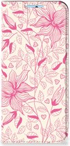 Magnet Case Xiaomi Redmi Note 11/11S Telefoon Hoesje Roze Bloemen