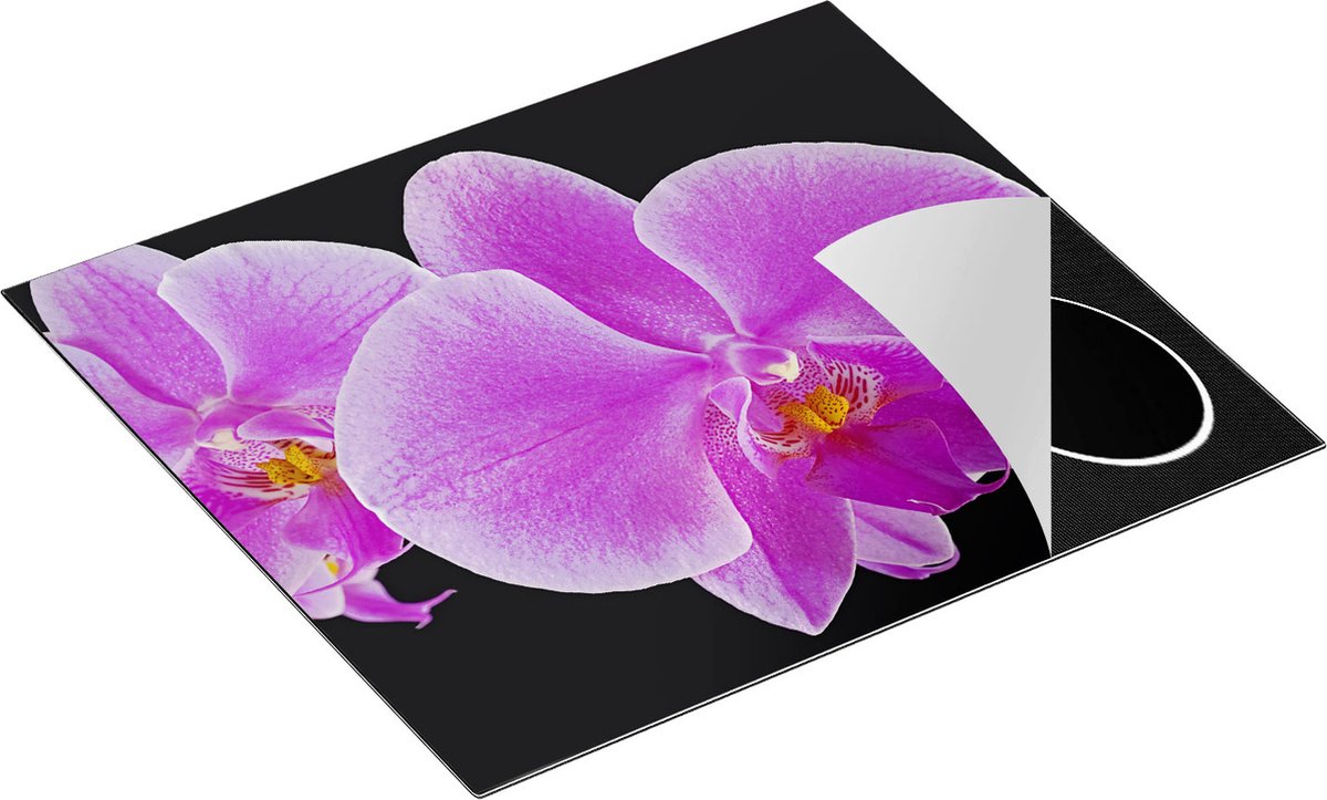 Chefcare Inductie Beschermer Licht Paarse Orchidee - Bloem - 59x52 cm - Afdekplaat Inductie - Kookplaat Beschermer - Inductie Mat