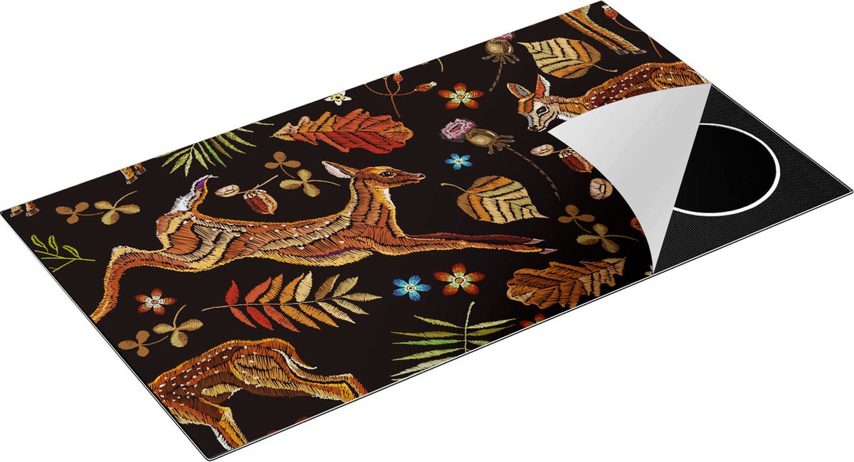 Chefcare Inductie Beschermer Herfst Achtergrond met Herten - Abstract - 95x55 cm - Afdekplaat Inductie - Kookplaat Beschermer - Inductie Mat