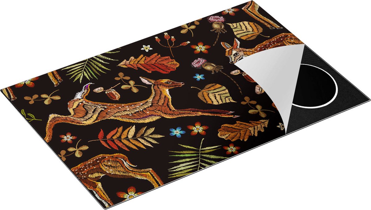 Chefcare Inductie Beschermer Herfst Achtergrond met Herten - Abstract - 80x50 cm - Afdekplaat Inductie - Kookplaat Beschermer - Inductie Mat