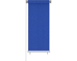 vidaXL - Rolgordijn - voor - buiten - 65(B)x140(H) - cm - HDPE - blauw