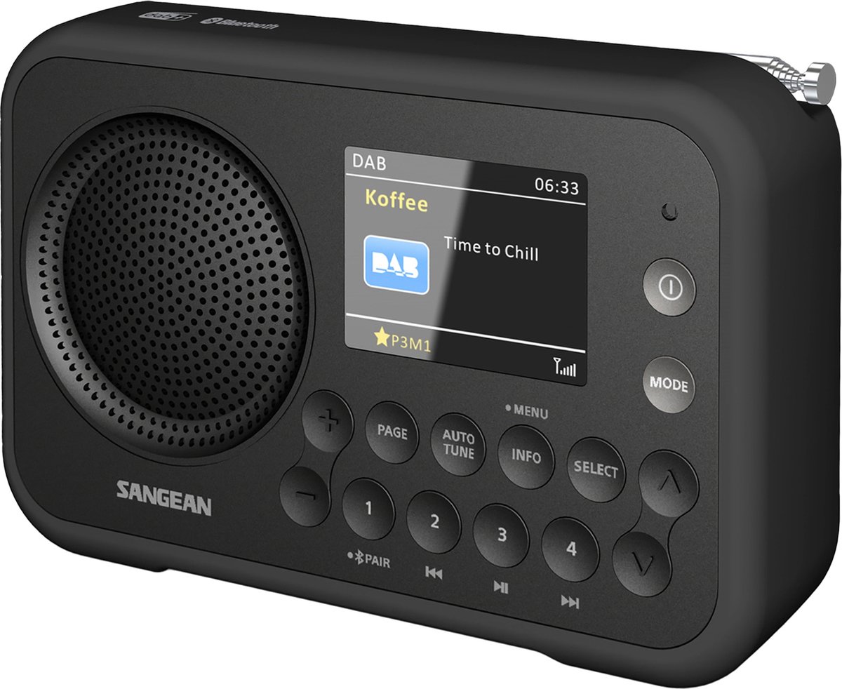 Sangean - DPR-76BT, draagbare radio DAB+/FM/bluetooth, grijs
