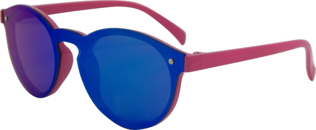 Hidzo Volwassen Cat-eye Zonnebril Roze - UV 400 - Blauwe Glazen